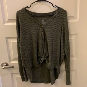 American Eagle Cozy Olive Sweater